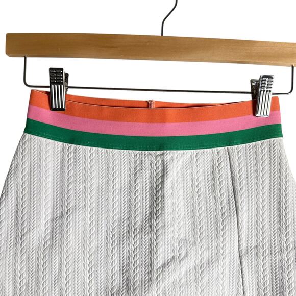 Beach Riot Falda Shore White Striped Waist Notched Summer Mini Skirt Size XS - Picture 5 of 10